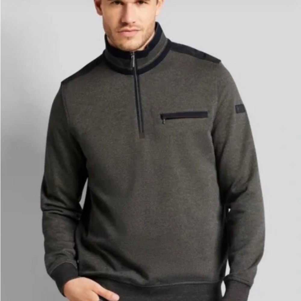 Bugatti Gray quarter zip sweater size XXL